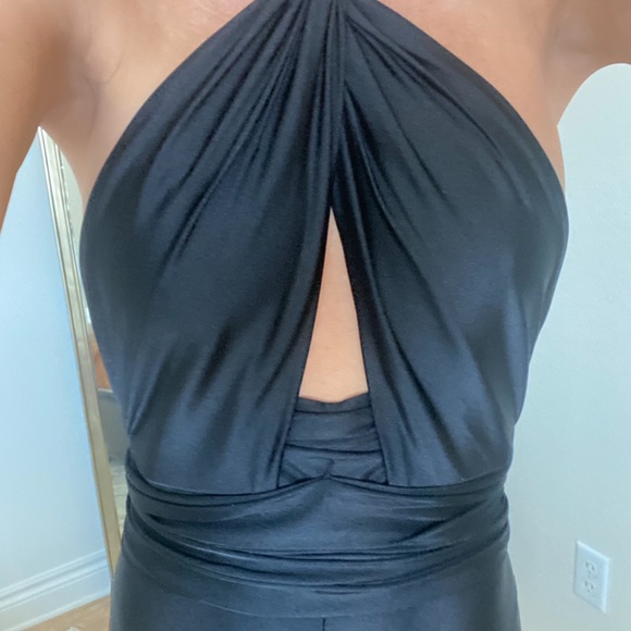 Saint Laurent - Halter-neck Cutout Jersey Jumpsuit - Picture 4 of 5